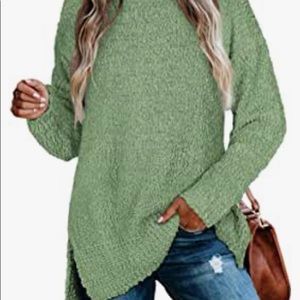 Mint Green Sherpa Sweater